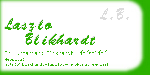 laszlo blikhardt business card